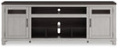 Darborn - XL TV Stand With Fireplace Option - Gray / Brown