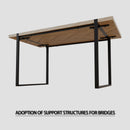 59' MDF light wood dining table and modern dining chair 4-piece set, medieval wooden kitchen dining table set, rectangular metal base, dining table and suede chair