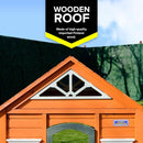 Wooden Playhouse With Open Design And Flower Pot Holders