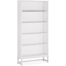 Tall 70.8 Inch Bookcase 5 Tier Heavy Freestanding White