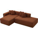 Modular Sectional Couch, Lambswool Fabric Modern L-Shape Sectional Sofa with Chaise Lounge, Living Room Upholstered 5-seater Corner Sofa Couch for Bedrooms, Apartment