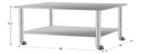 60''*24'' Commercial Work Table for Restaurant and Home Stainless Steel Kitchen Prep Table with Under Shelf and wheels