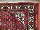 Vintage Persian Hamedan Rug 7x10, Angelas Mahi Pattern, Red, Wool, Hand-Knotted
