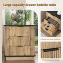 Multi-Functional Three-Drawer MDF Nightstand, Perfect for Storing Items of Different Heights, A Perfect Combination of Nature and Fashion, With Product Dimensions of 19*15.7*17.5 inches