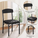 Round Circular Dining Table Set Black Diameter47Inches