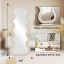 71 Inch Full Length Freestanding Floor Mirror White