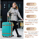 Hardshell Luggage Sets 3 Piece double spinner 8 wheels Suitcase with TSA Lock Lightweight 20"24"28"