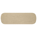 Kailani Coastal Sofa Console Table with Shelf Beige Oak