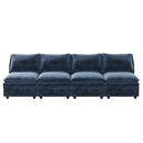 Mirod Modular 4-Piece Sofa with Storage,Free Arrangement,Stylish Pillow and Cushion Design,Comfortable Seating with Sturdy Frame