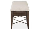 Westley Falls - Bench With Upholstered Seat - Graphite
