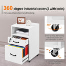 White Vertical File Cabinet With Locking Top Drawer