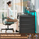66 Inch Computer Desk 5 Drawers For Home Office Workspace