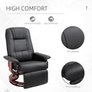 Manual Recliner Chair With Footrest And Swivel Base