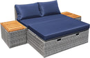 Comfortable Multifunctional Outdoor Day Bed with Side Tables