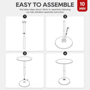 40 Inch Round Bistro Pub Table Industrial Grade MDF Top