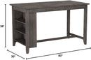 Caitbrook Rustic Counter Height Dining Table With Storage