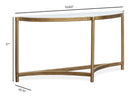 Cassidy - Demilune Sofa Table - Aged Brass And Volakas Classic