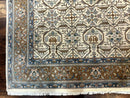 Indo Persian Rug 6x9, Beige, Allover Pattern, Vintage Wool Oriental Carpet