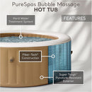 6 Person Inflatable Hot Tub With 140 Bubble Jets Spa