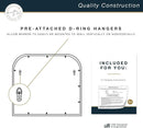 Master And Co Modern Metal Arch Wall Mirror 36x32 Black