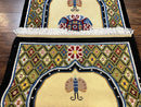 Chinese Rug 3x6 ft, Chinese Wool Rug, Tiensin Rug, Handmade Wool 3 x 6 Vintage Peking Rug, Art Deco Rug, Butterflies