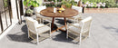 TOPMAX Modern 5-Piece Patio Extendable Wooden Dining Table Set, 12inch Butterfly Leaf Foldable Round Kitchen Table Set with 4 Rattan Arm Chairs for Backyard,Balcony, Garden, Poolside, Natural