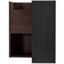 Set of 2, 32.5''-58.8'' Extendable & Rotating Cabinet with 1 Drawer, 90-Degree Corner Cabinet, Multifuctional Storage Combination Cabinet for Living Room, Hallway, Entryway, Black & Walnut