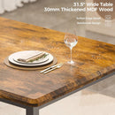 Sixty Three Inch Extendable Dining Table Set Rustic Brown