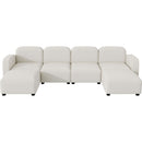 116x58" Velvet Modular Sectional Sofa,U Shaped Reversible Couch Set,Free Combination,6 Seat Sleeper Cloud Sofa Bed with Ottoman,Convertible Oversized Indoor Furniture Pieces for Living Room,Beige