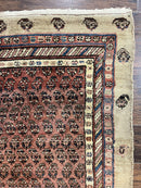 Antique Persian Sarab Runner Rug 3x11, Wool Camel Hair, Tribal Carpet for Hallway 3 x 11, Antique 1920s Rug, Handmade
