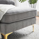 82.6' Modern Sectional Sofas Couches Velvet L Shaped Couches for Living Room, Bedroom(Old SKU:SG000980AAE), Light Grey