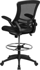 Kelista Mid Back Swivel Office Chair With Flip Up Armrests And Adjustable Height