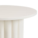 U-Can Modern Coffee Table Set of 2, Round Coffee Table with Cylindrical Leg Design and 1 End Table for Living Room