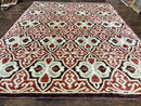 Portuguese Rug 9x12, Vintage Carpet, Handmade Wool Rug