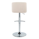 Toriano - Contemporary Adjustable Barstool With Swivel & Rounded T Footrest (Set of 2)