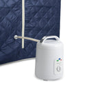 Durasage Oversized Portable Personal Steam Sauna Spa for Relaxation at Home, 60 Minute Timer, 800 Watt Steam Generator, Chair Included - Satin Blue