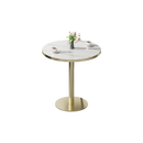 Round Modern Dinning Table 31.5 inches Bistro Table Tulip Table with Faux Marble top,Easy Assemble,Sturdy Metal Frame Diameter
