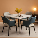 Square Sintered Stone Dining Table 31.5 Inch Modern Kitchen