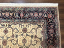 Sino Persian Rug 8x10, Allover Pattern, Beige and Midnight Blue, Wool Oriental Carpet