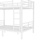 Metal Full over Full Bunk Bed for Teens and Adults,Space-Saving/Noise Reduced/No Box Spring Needed,White