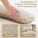 Light Khaki 110 Inch U Shape Sectional Sofa Double Chaise