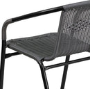 Modern Stackable Rattan Dining Chairs Set for Outdoor