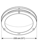 Brilli 13"W 1-Light LED "Get in Sync" Day-to-Night Circadian Flush Mount Light Fixture