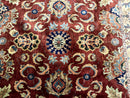 Palace Size Indo Persian Rug 12x15, Sultanabad Mahal Carpet, Red Navy Blue, Fine 210 KPSI