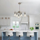 Brushed Nickel 6 Light Farmhouse Chandelier Pendant