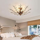Bronze Five Light Vintage Crystal Chandelier Dimmable