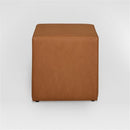 Eighteen Inch Caramel Brown Square Ottoman Footstool