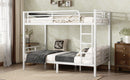 Metal Twin XL over Twin XL Bunk Bed for Teens and Adults,Space-Saving/Noise Reduced/No Box Spring Needed,White