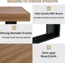 63 Inch Extendable Dining Table Walnut Brown Dining Room