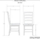 White Farmhouse Dining Chairs Set of 2 With Footrest